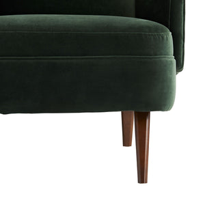 Cashton Forest Velvet Wing Chair