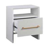 Fiorella White Nightstand - Luxury Living Collection