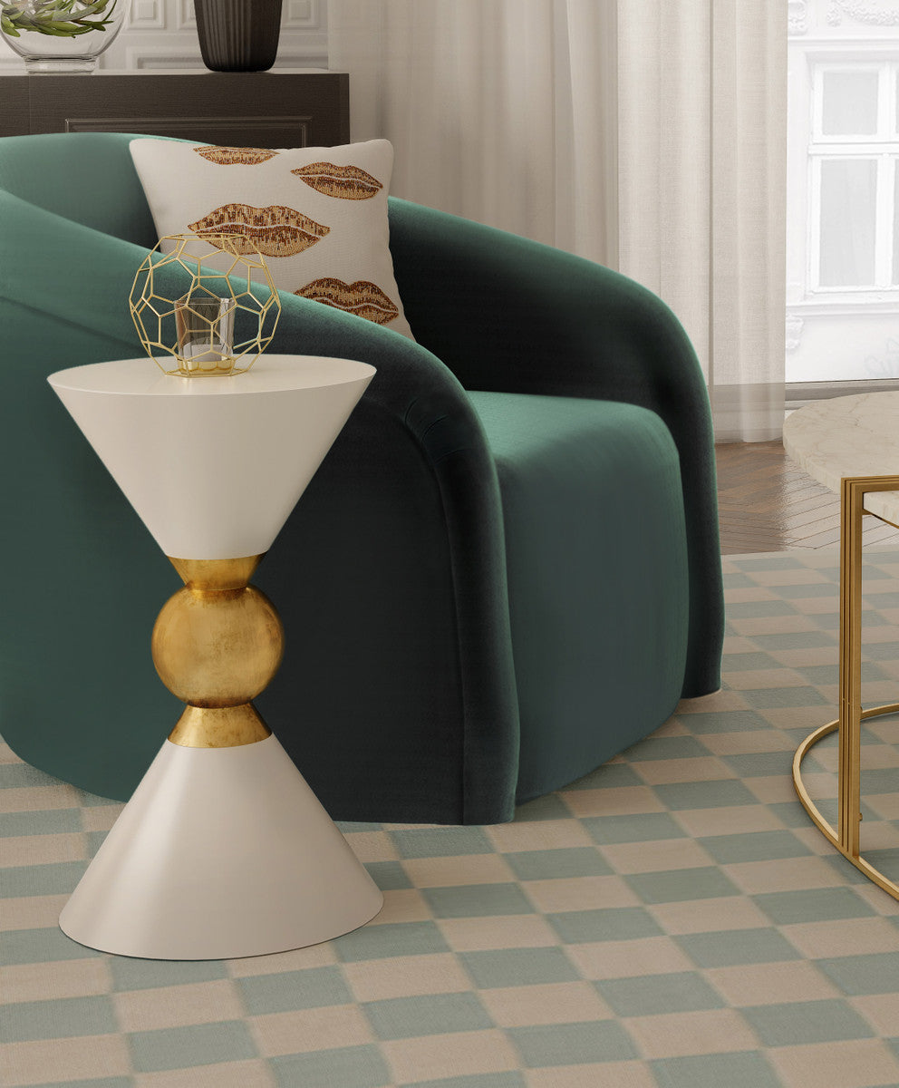 Fenna White Side Table - Luxury Living Collection