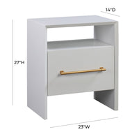 Fiorella White Nightstand - Luxury Living Collection