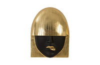 Black & Gold Face Wall Sculptures (Set of Three)