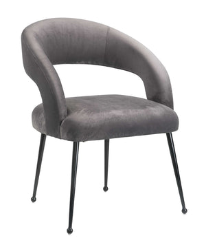 Modena Grey Velvet Dining Chair - Luxury Living Collection
