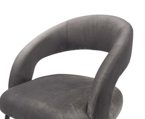Modena Grey Velvet Dining Chair - Luxury Living Collection