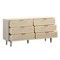 Garnet Buttermilk 6 Drawer Dresser - Luxury Living Collection
