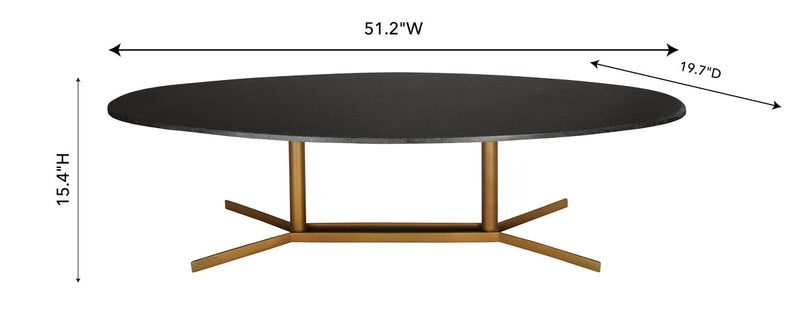 Golda Black Marble Coffee Table - Luxury Living Collection