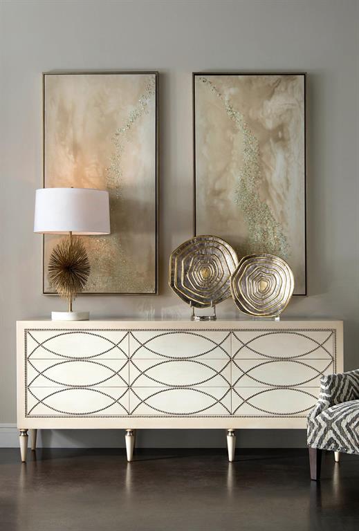 Inez Sepia Abstract Painting- Luxury Living Collection