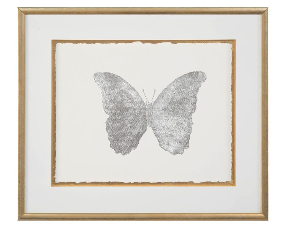 Takara Silver Shimmering Butterfly Wall Decor - Luxury Living Collection