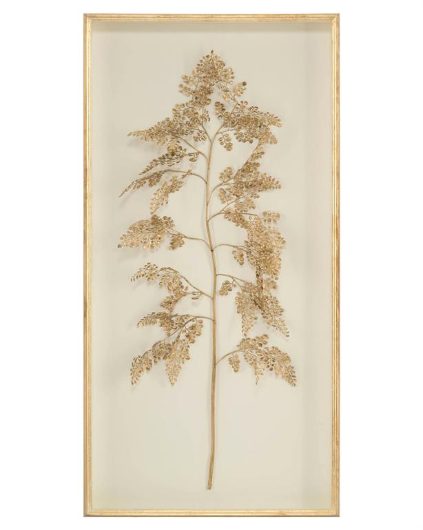 Everleigh Golden Frond on Ivory Wall Art - Luxury Living Collection
