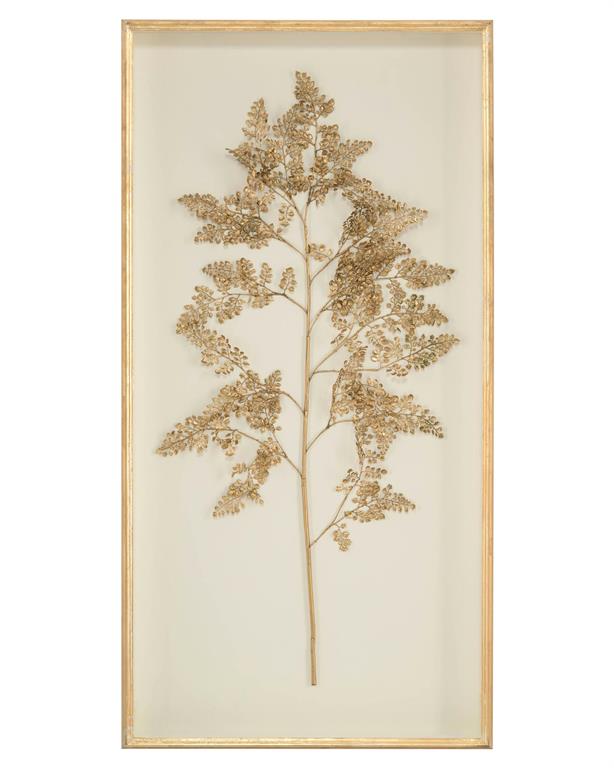 Everleigh Golden Frond on Ivory Wall Art - Luxury Living Collection