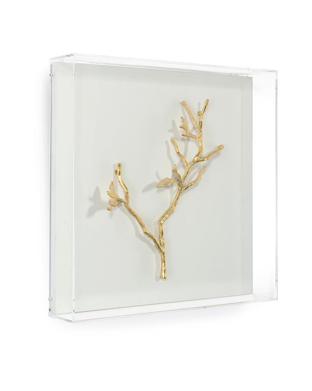 Zhuri Gold Branches Shadow Box - Luxury Living Collection