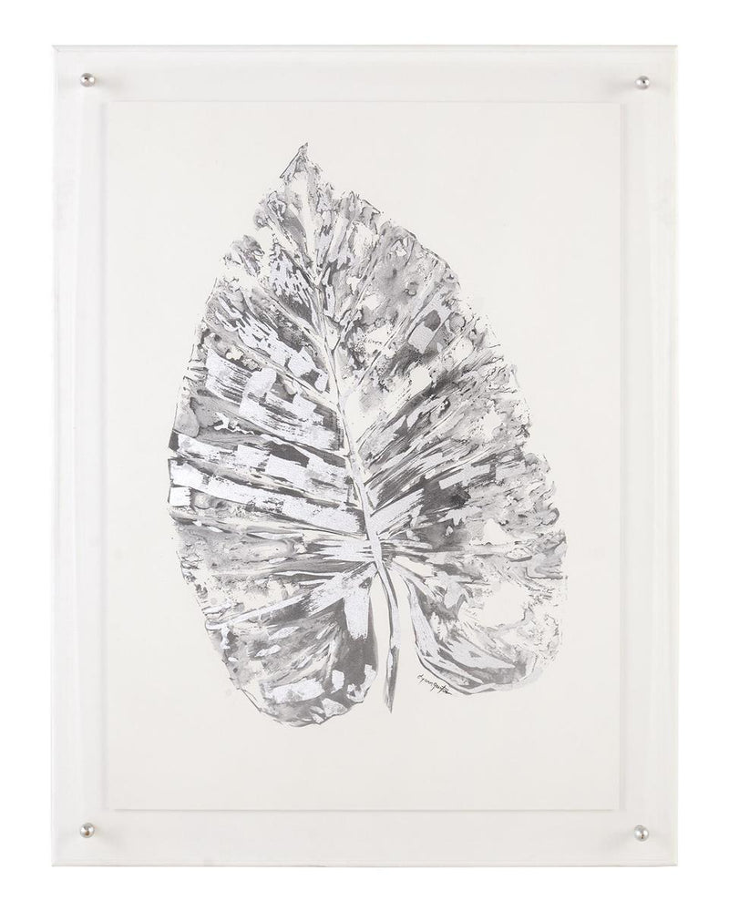 Godive Silver Leaf Wall Art - Luxury Living Collection
