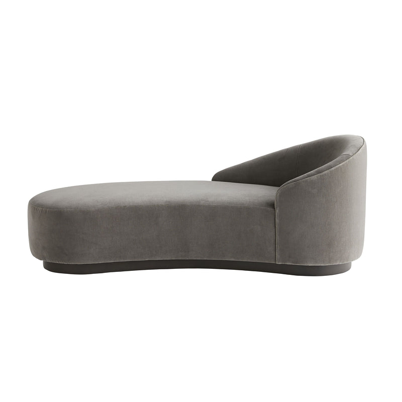 Emilee Sharkskin Velvet Grey Ash Chaise