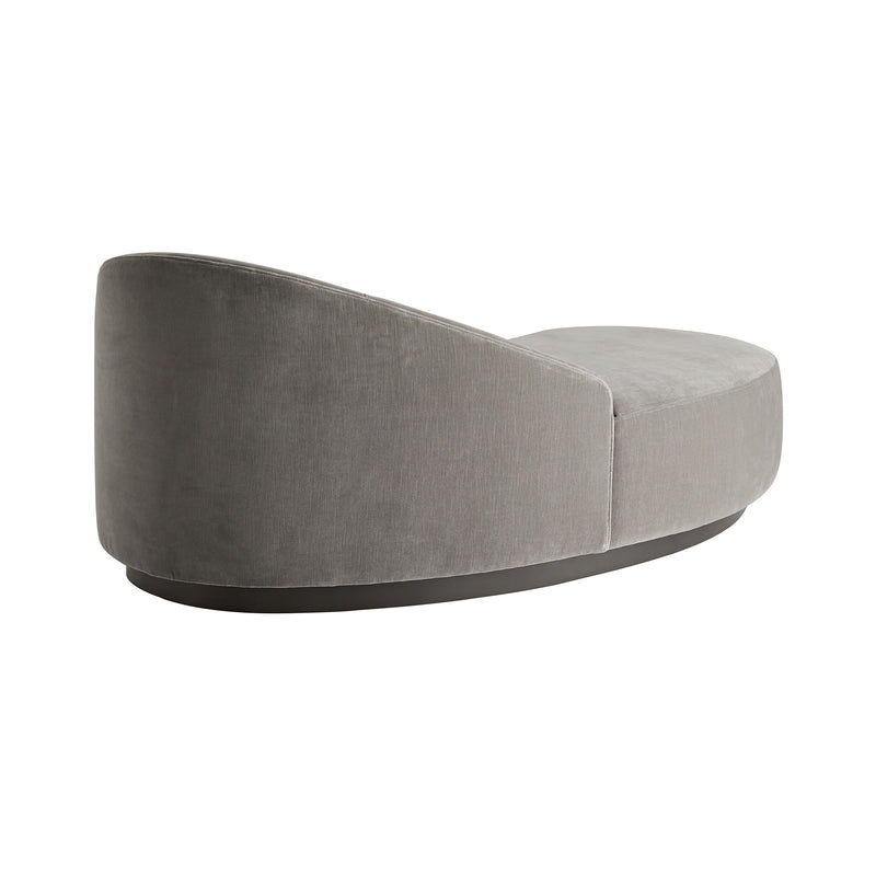 Emilee Sharkskin Velvet Grey Ash Chaise
