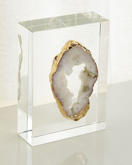 Adabella White Geode on Crystal - Luxury Living Collection