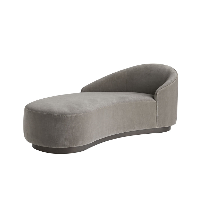 Emilee Sharkskin Velvet Grey Ash Chaise