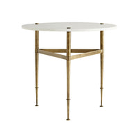 Gadiel White Marble End Table