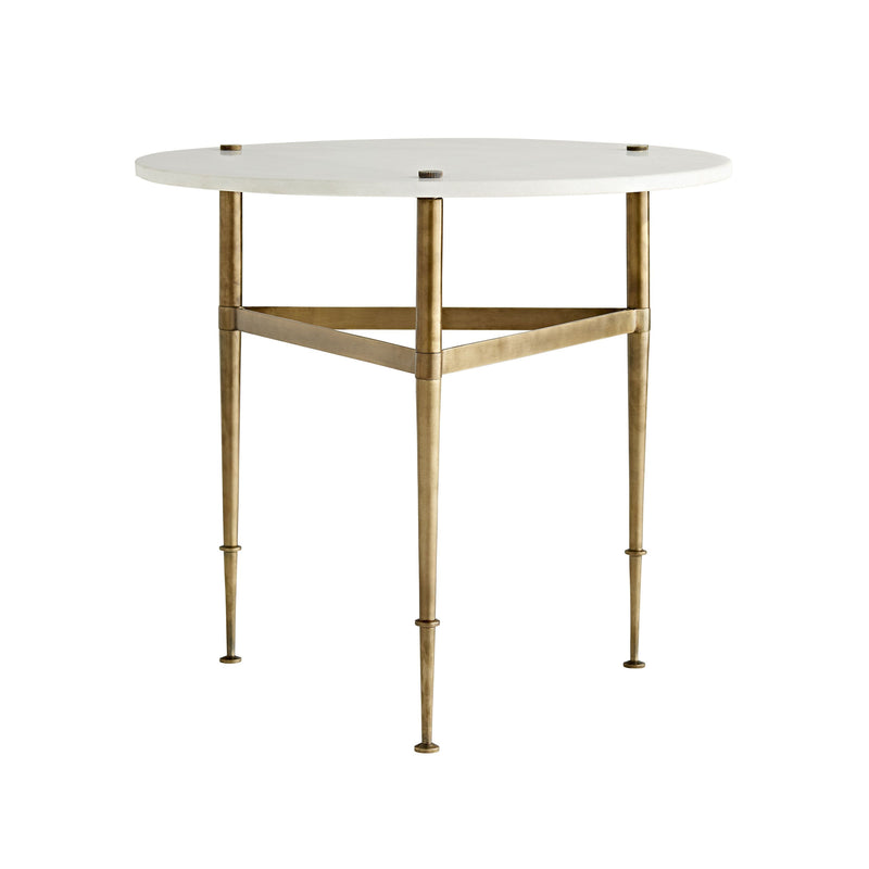 Gadiel White Marble End Table