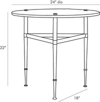 Gadiel White Marble End Table