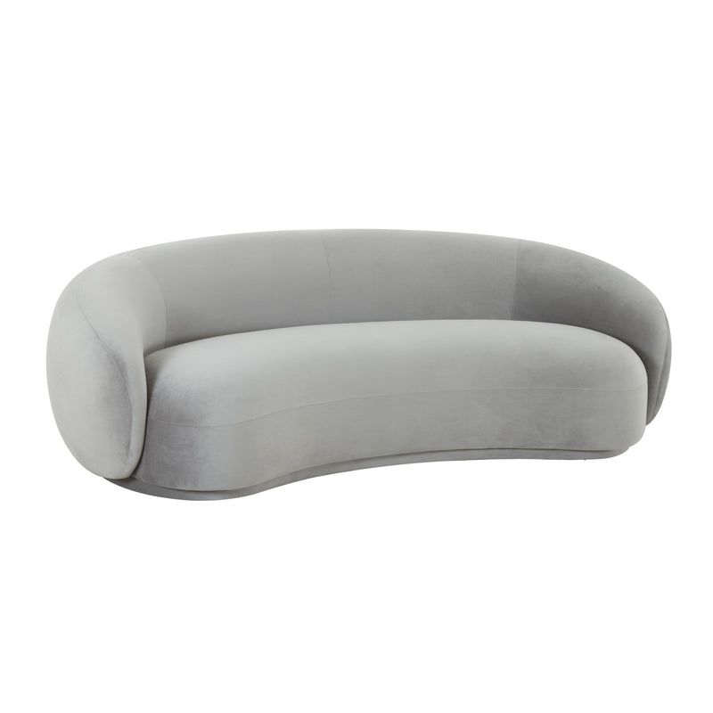 Coty Light Grey Velvet Sofa - Luxury Living Collection