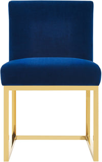 Gianni Navy Velvet With Gold Frame Chair - Luxury Living Collection