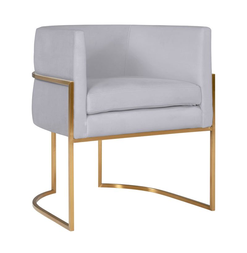 Jules Grey Velvet With Gold Frame Chair - Luxury Living Collection