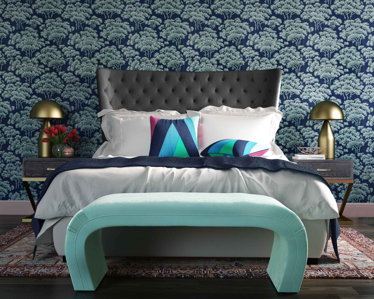 Golda Grey Velvet Bed - Luxury Living Collection