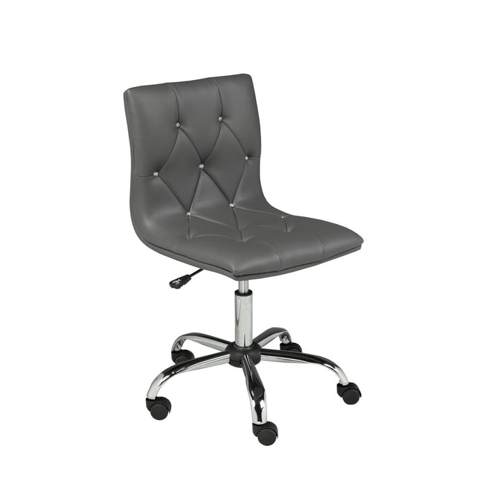 Emory Grey Leatherette Adjustable Office Chair (set of 2)
