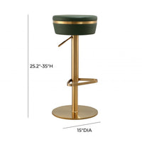 Lesina Malachite Green and Gold Adjustable Stool - Luxury Living Collection