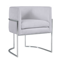 Jules Grey Velvet With Silver Frame Chair - Luxury Living Collection