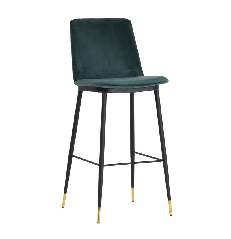 Frederica Green Velvet Counter Stools (Set of 2) - Luxury Living Collection