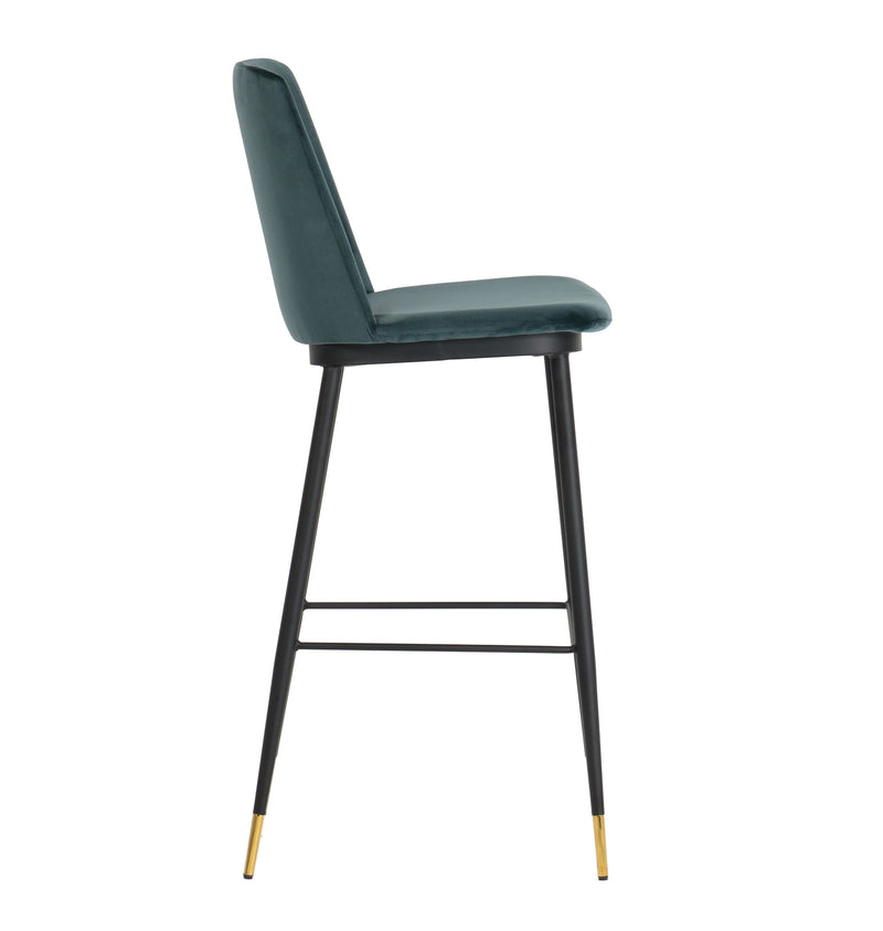 Frederica Green Velvet Counter Stools (Set of 2) - Luxury Living Collection