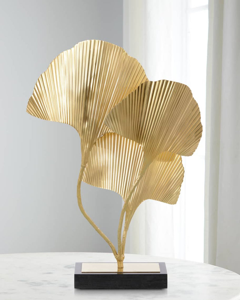 Yohana Shadows of the Ginkgo Leaf Torchiere Lamp - Luxury Living Collection
