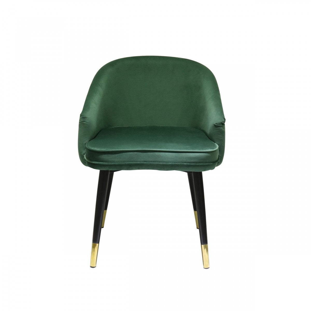 Tosca Contemporary Green & Black/Gold Dining Chairs (Set of 2)