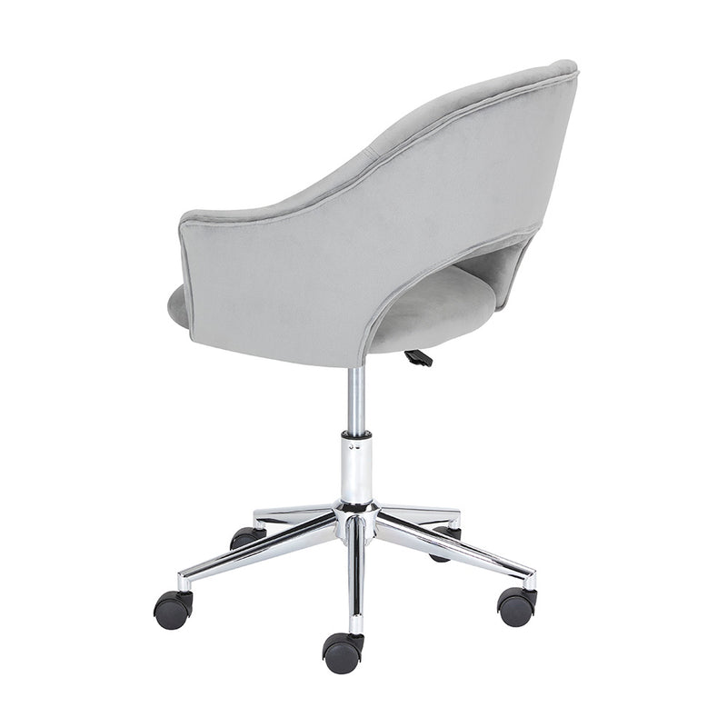 Charleigh Grey Velvet Office Chair