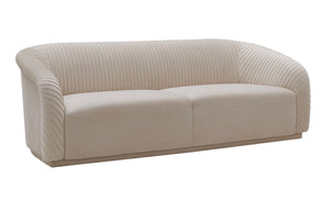 Gigi Beige Velvet Sofa - Luxury Living Collection