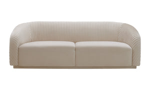 Gigi Beige Velvet Sofa - Luxury Living Collection