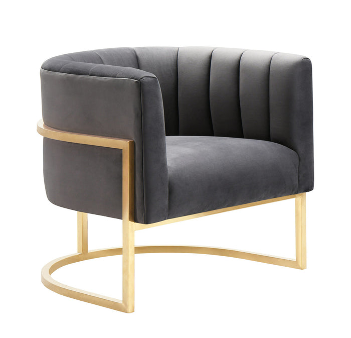 Chloe Grey Velvet Chair - Luxury Living Collection
