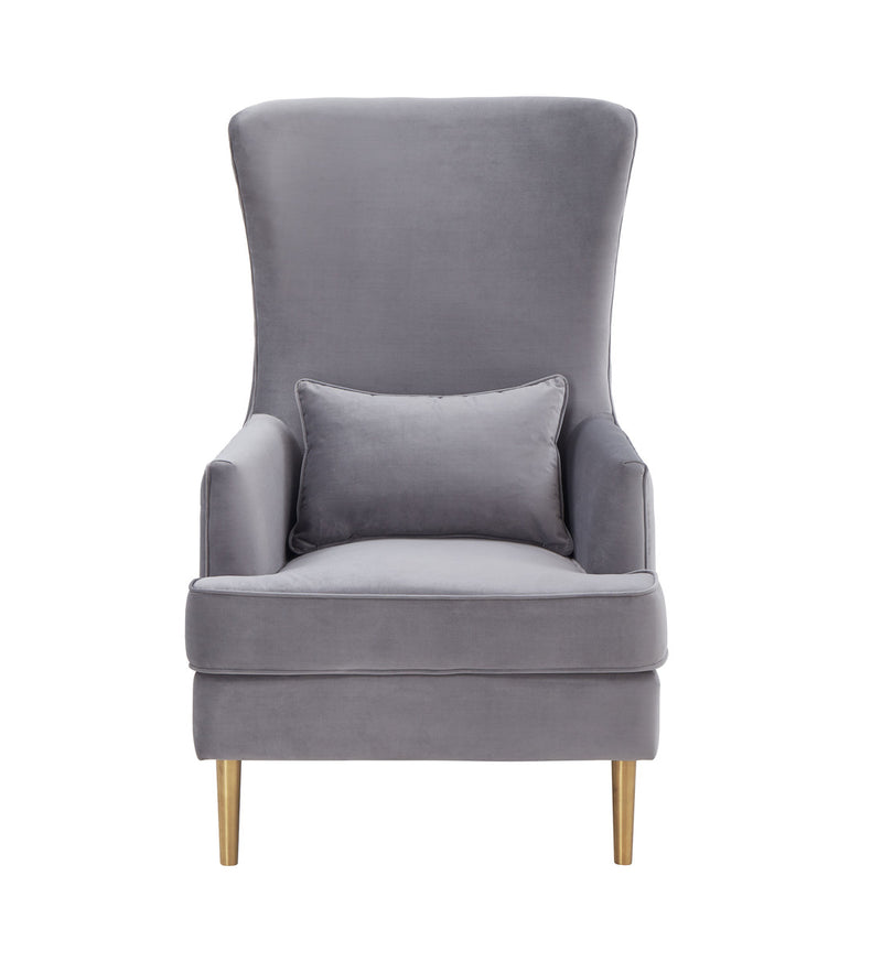 Rolf Grey Tall Tufted Back Chair  - Luxury Living Collection