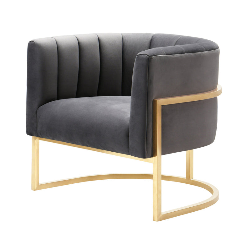 Chloe Grey Velvet Chair - Luxury Living Collection