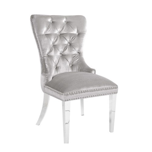 Bellezza Grey Velvet Dining Chair