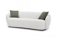 Fabia 90" Modern Off-White Fabric Sofa