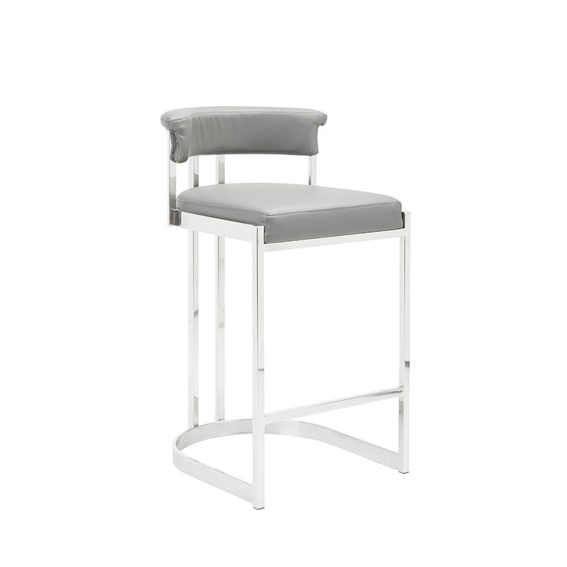 Kiela Grey Leatherette Counter Chair