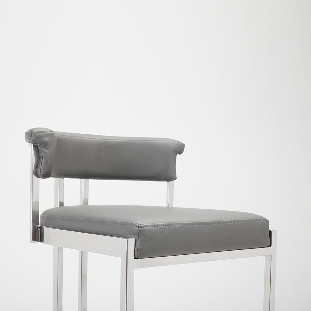 Kiela Grey Leatherette Counter Chair