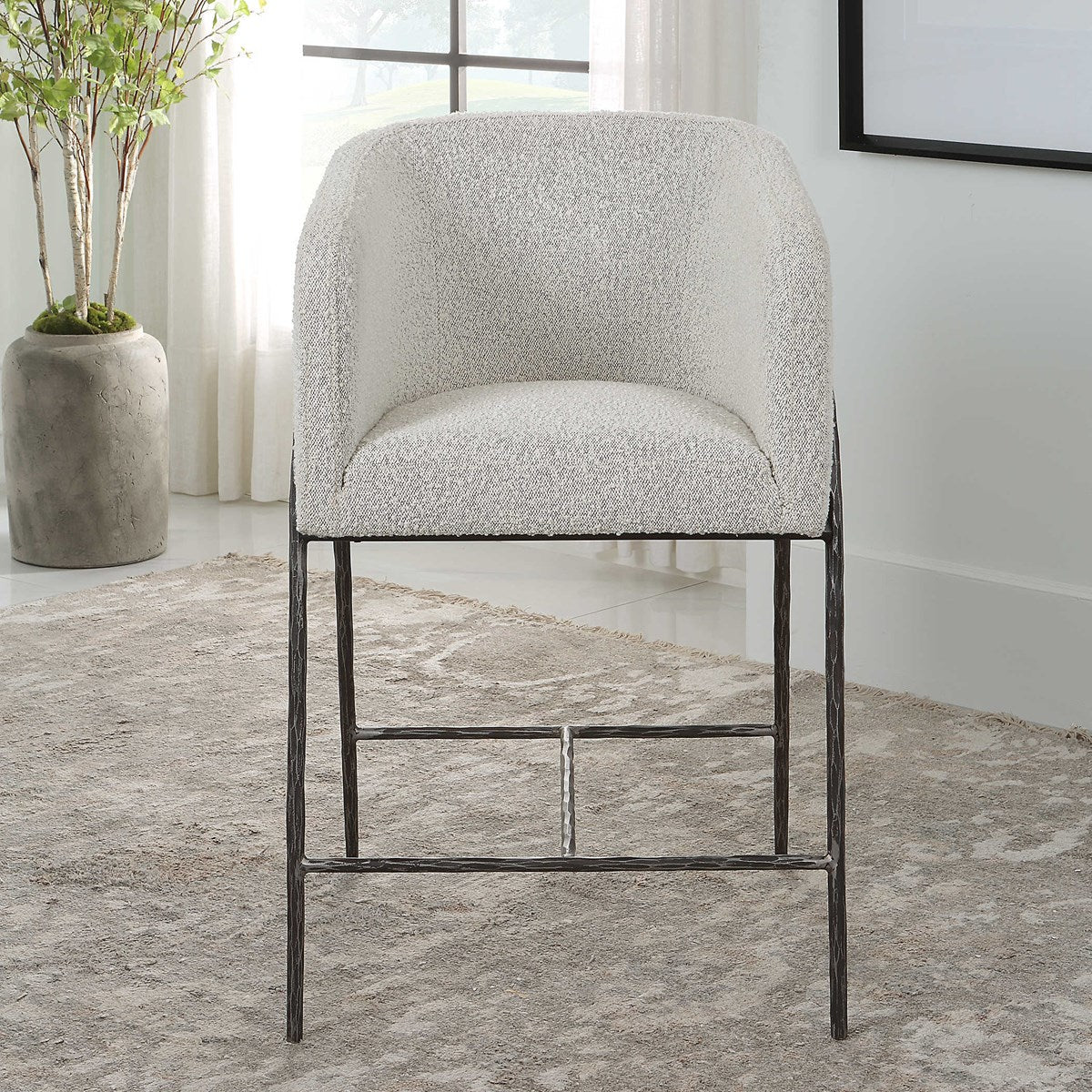 Netta Gray Counter Stool