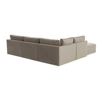 Valentina Taupe Velvet Modular LAF Sectional Sofa - Luxury Living Collection