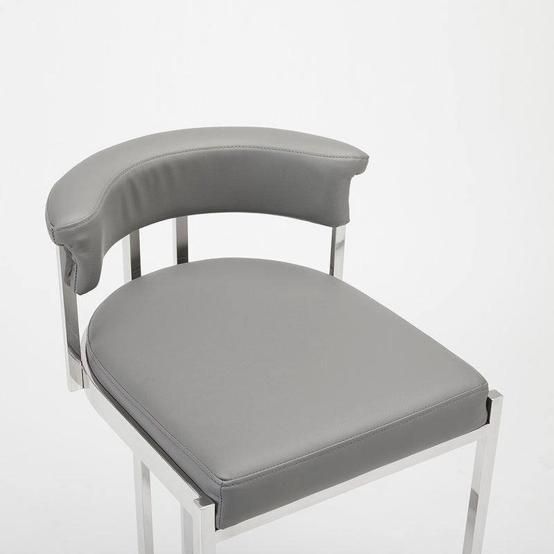 Kiela Grey Leatherette Counter Chair