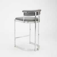 Kiela Grey Leatherette Counter Chair