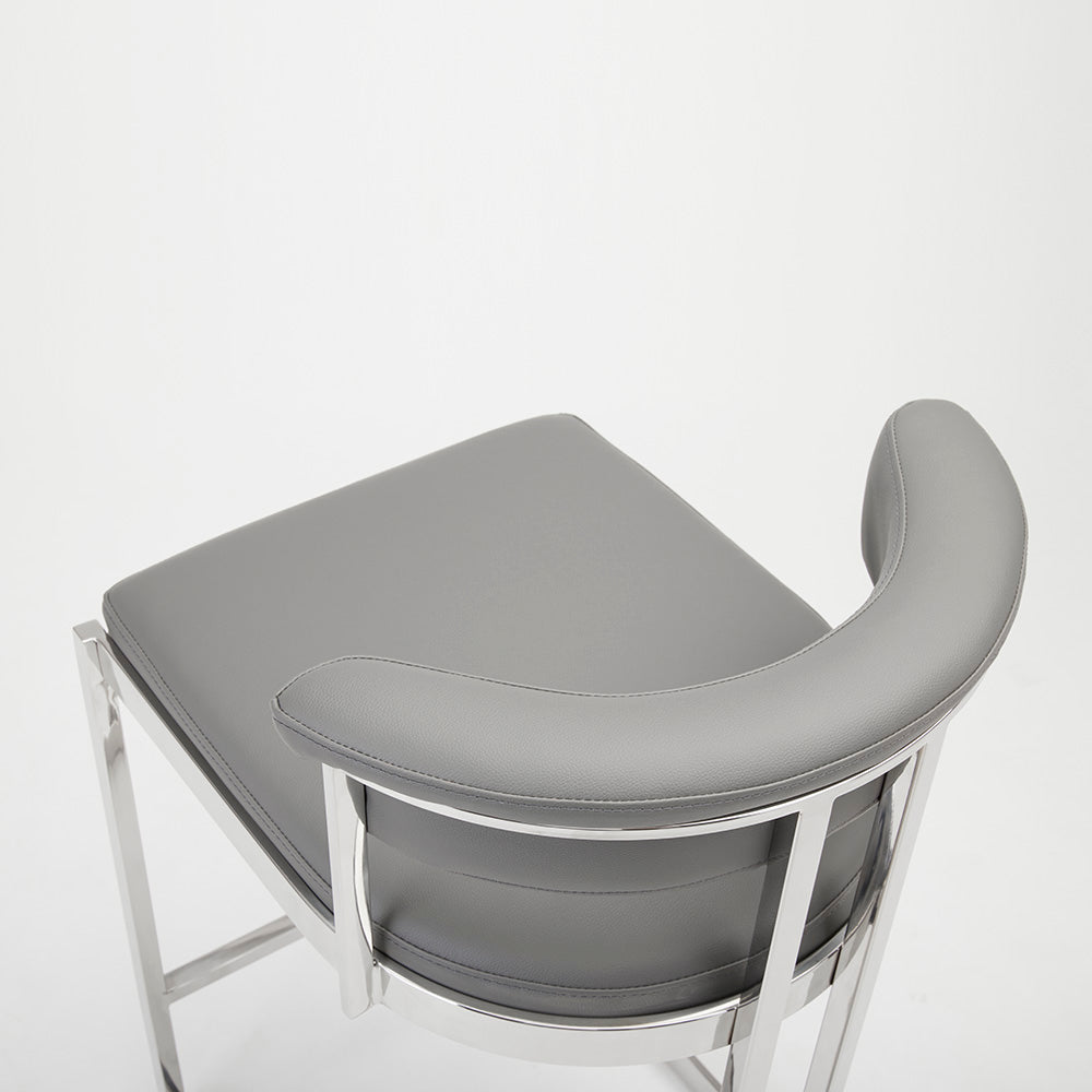 Kiela Grey Leatherette Counter Chair