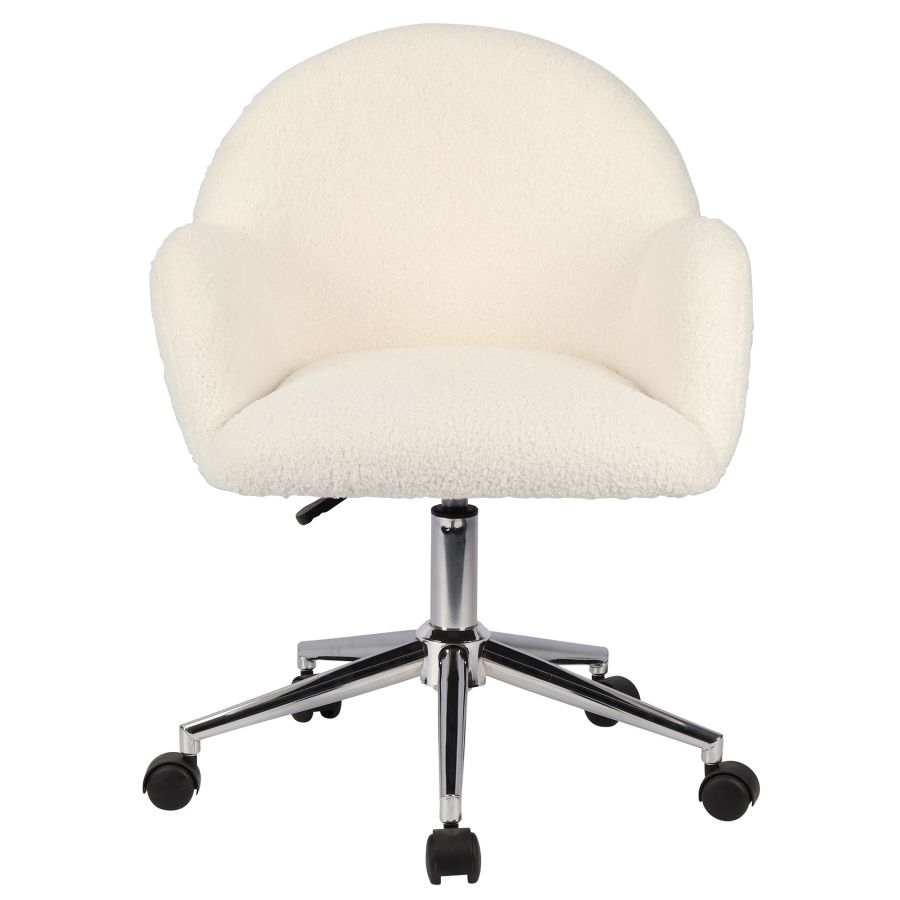 Alisha Ivory Boucle Office Chair