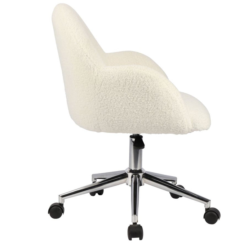 Alisha Ivory Boucle Office Chair